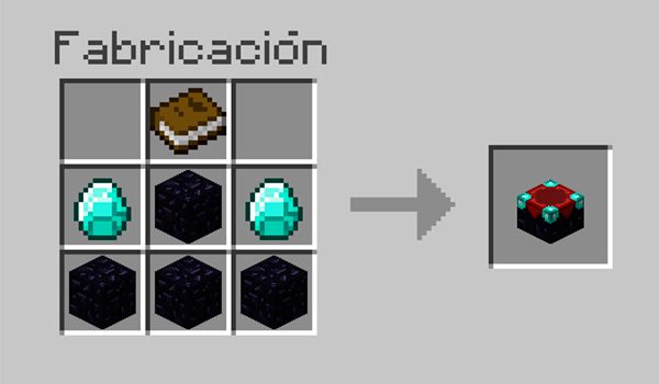 como crear o craftear una mesa de encantamientos en minecraft