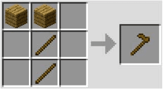como craftear un azadon en minecraft para tu granja