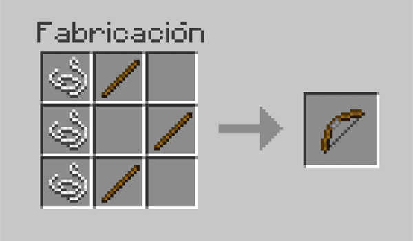 como fabricar o craftear un arco en minecraft